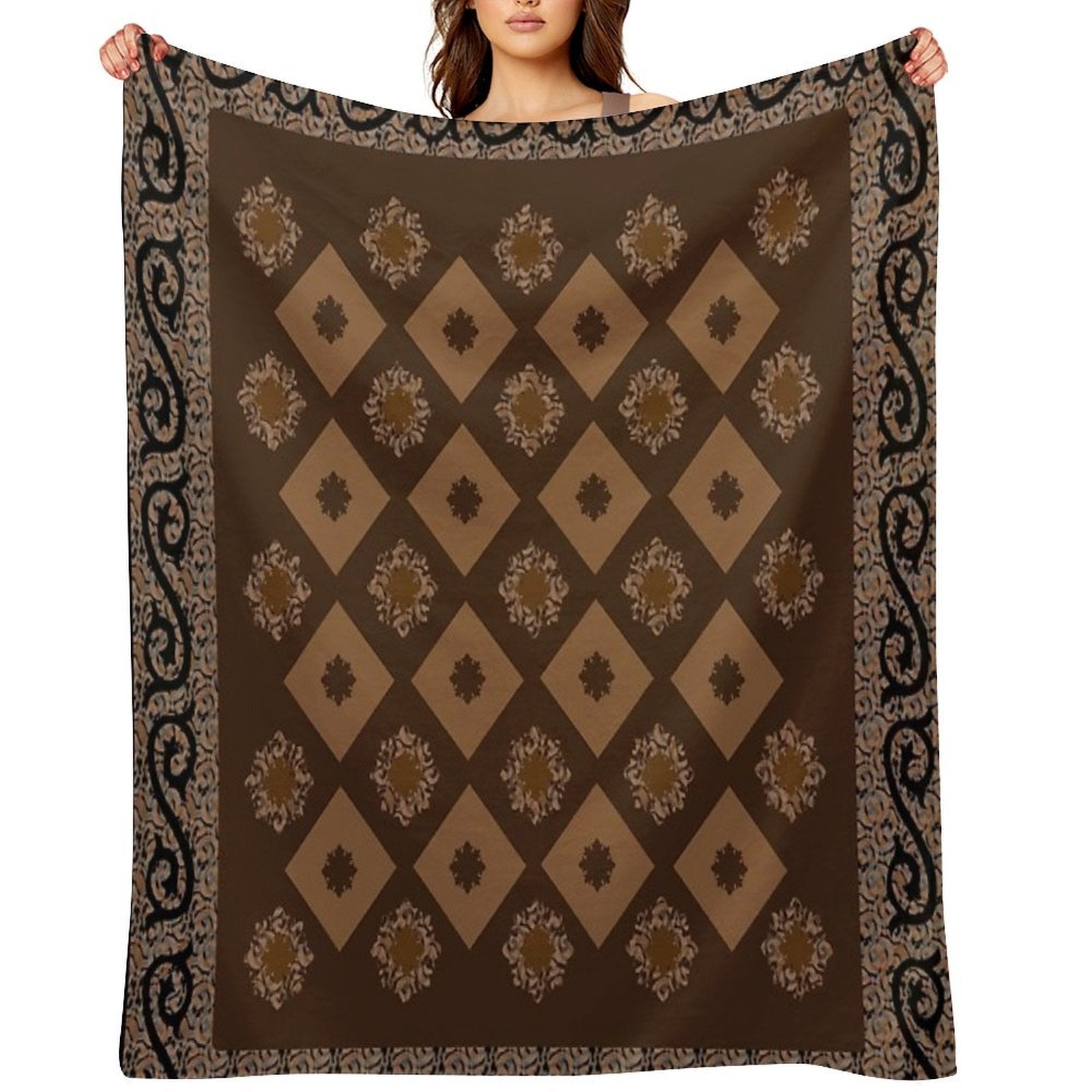 Decorative Abstract Design Multi-functional Throw Blanket