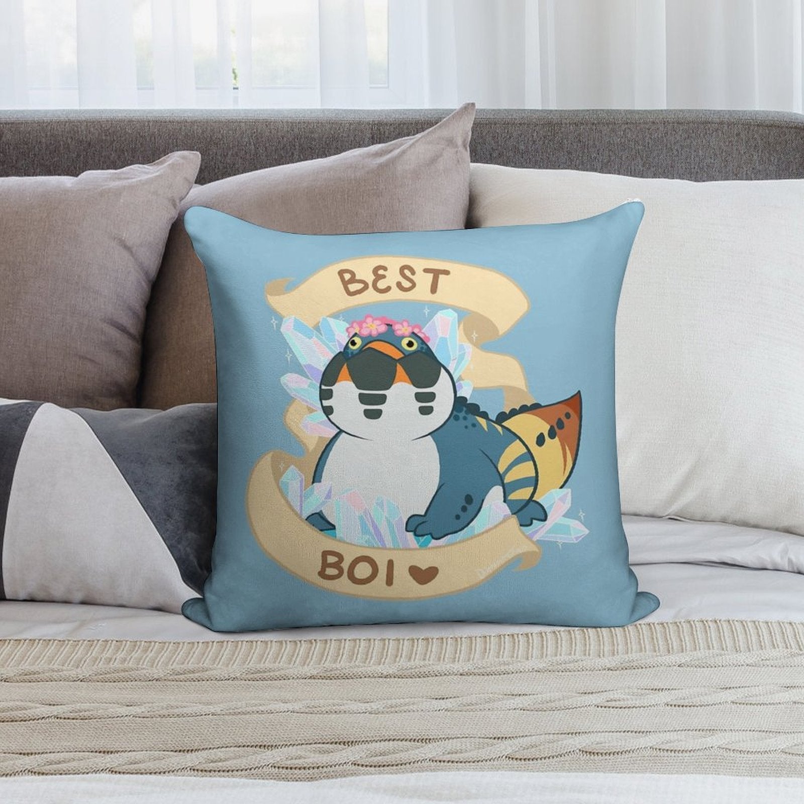 Dodogama Best Boi (MonHun World) Soft Fade-Resistant Throw Pillow