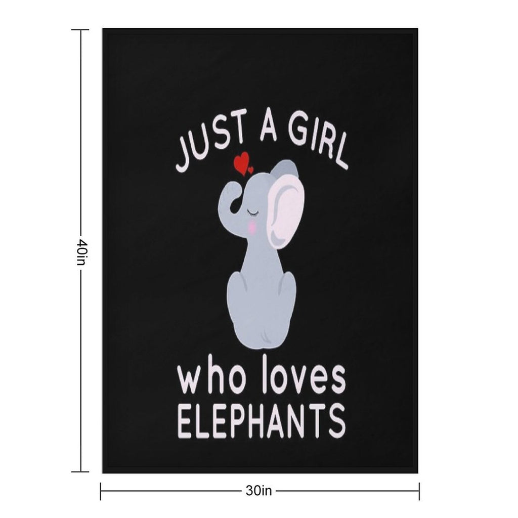 Just A Girl Who Loves Elephants All-season Throw Blanket
