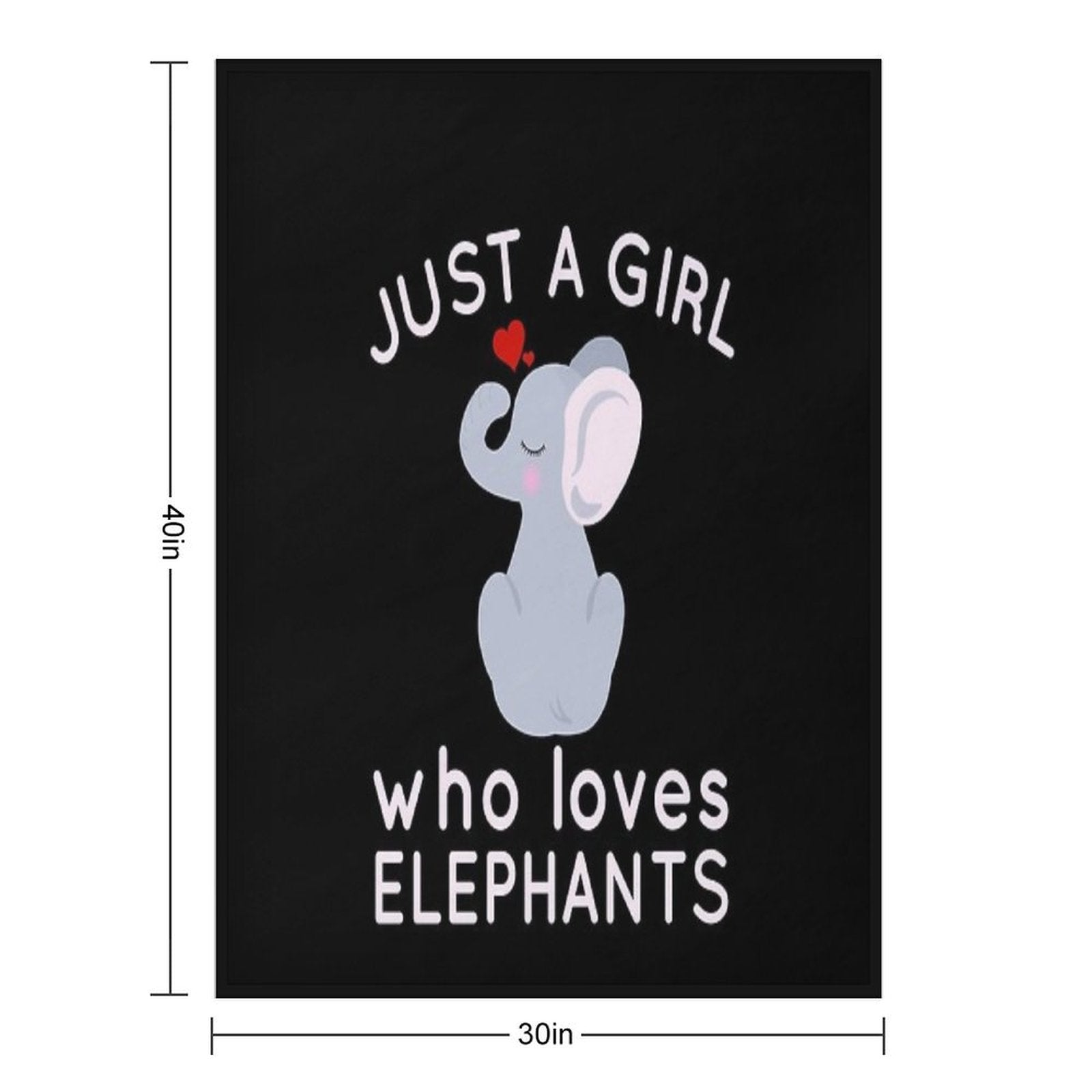 Just A Girl Who Loves Elephants All-season Throw Blanket