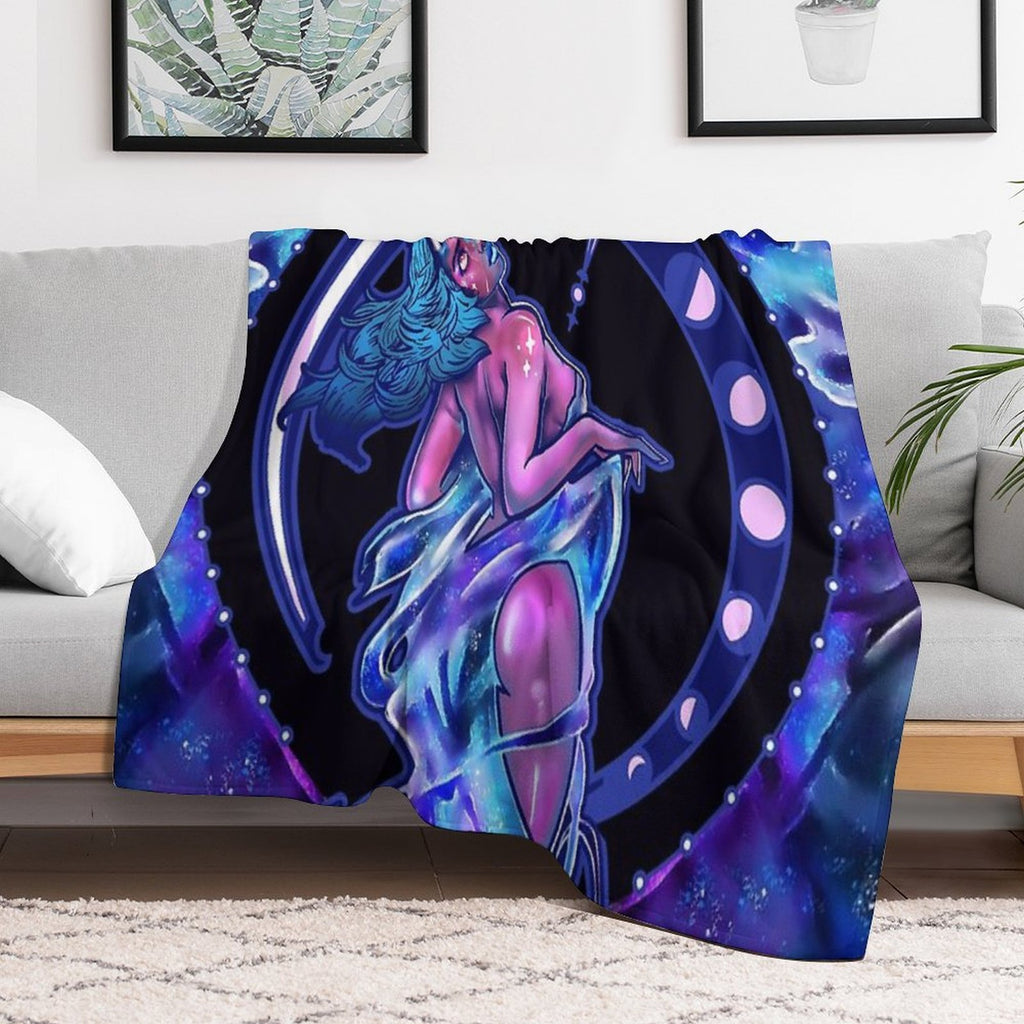 Astrology Star Girl Velvety-soft Throw Blanket