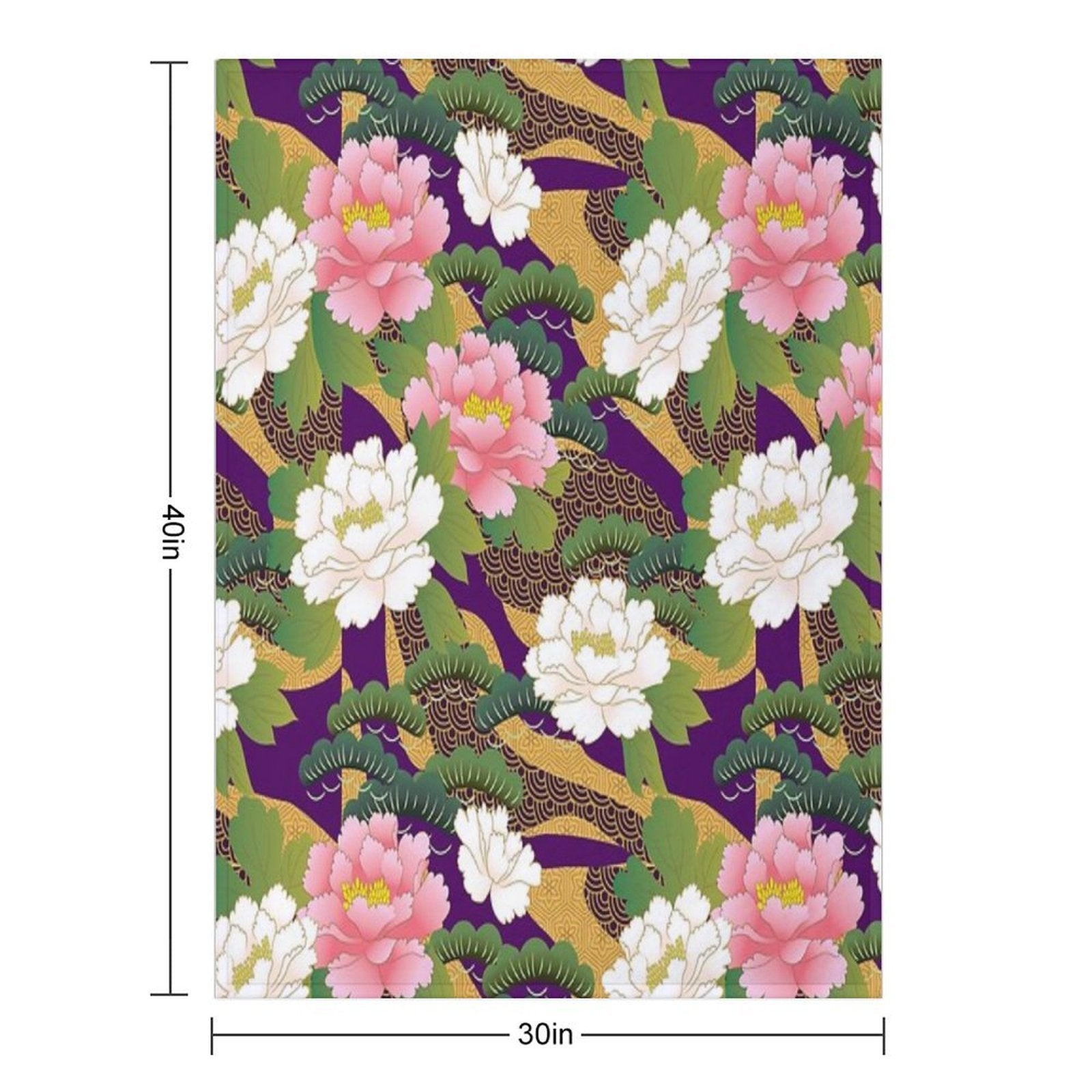 Peony 3 Gift-ready Throw Blanket