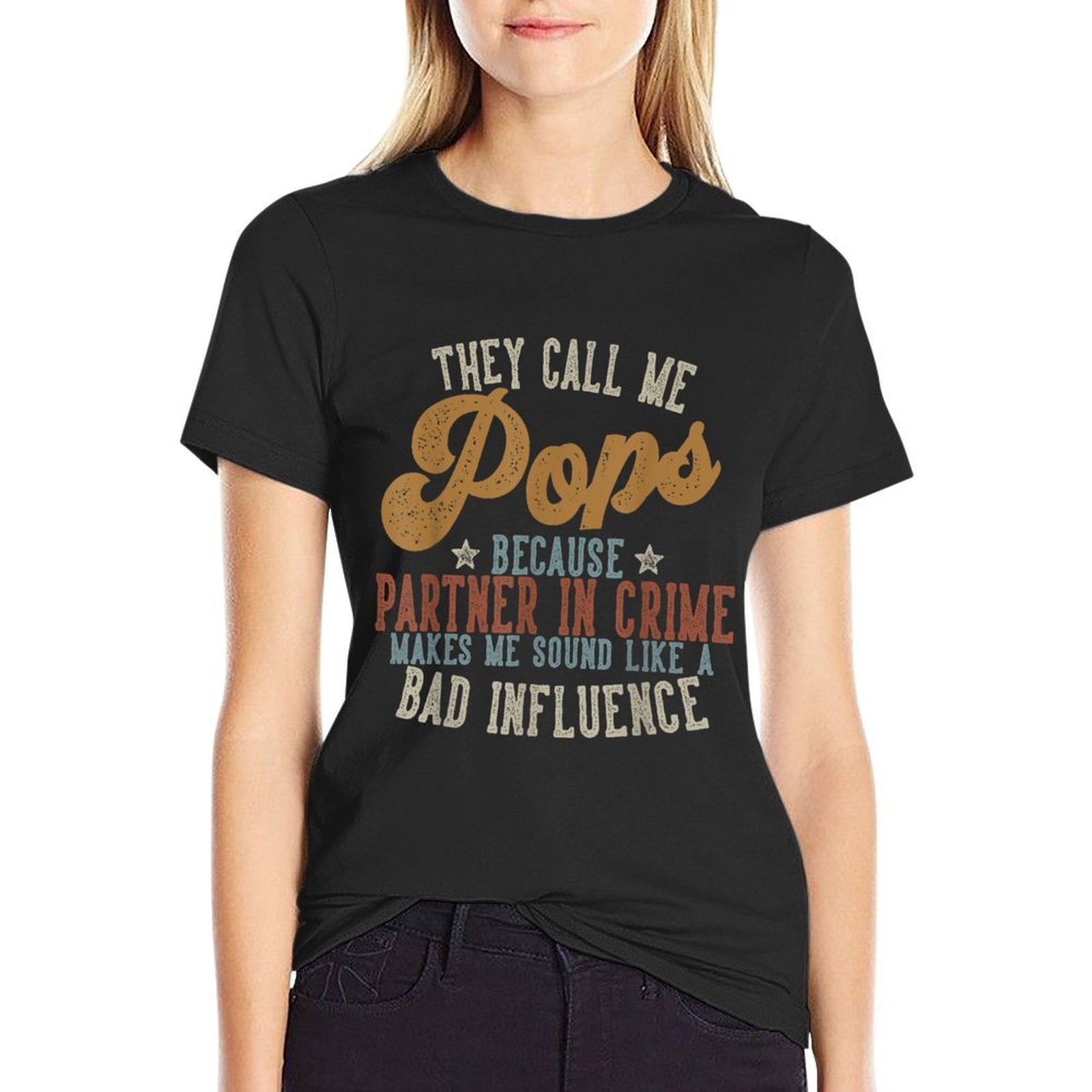 They Call Me Pops Funny Father's Day Pops  Polyester Blend T-Shirt