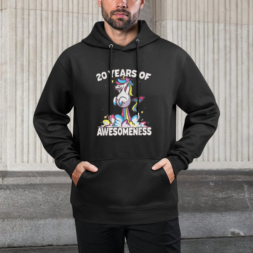 20th Birthday Funny Unicorn Gift for 20 Year Old Girls Versatile Streetwear Hoodie