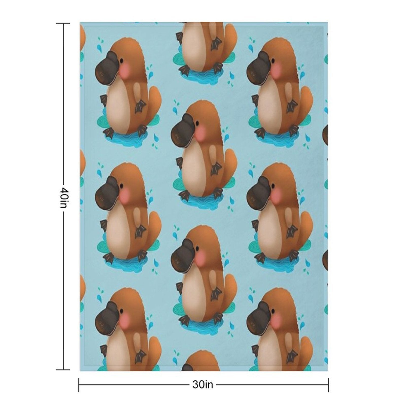 Platypus Puggle Versatility Throw Blanket