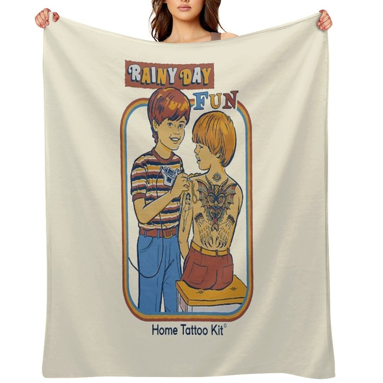 Rainy Day Fun Comfort Throw Blanket