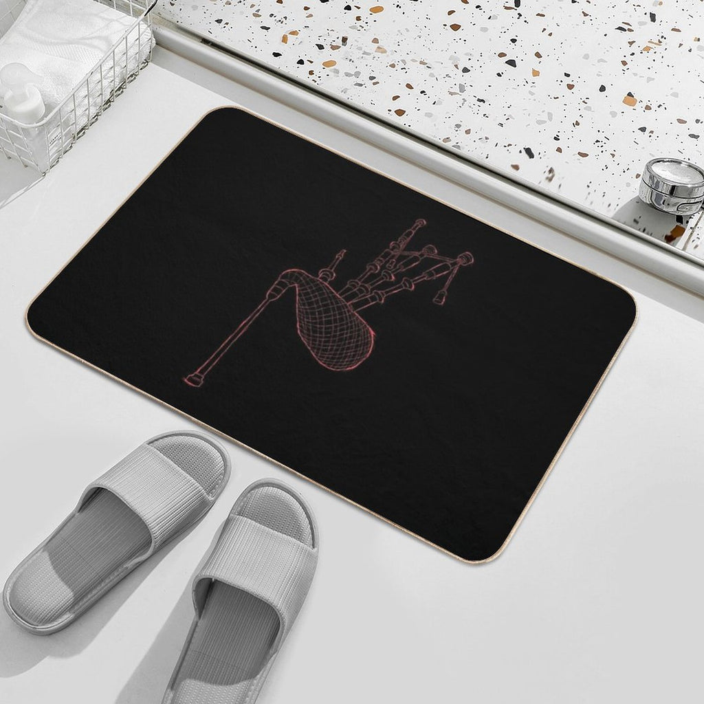 Bagpipes Scotland Musician Woodwind Gifts  Eco-Friendly Bath Mat