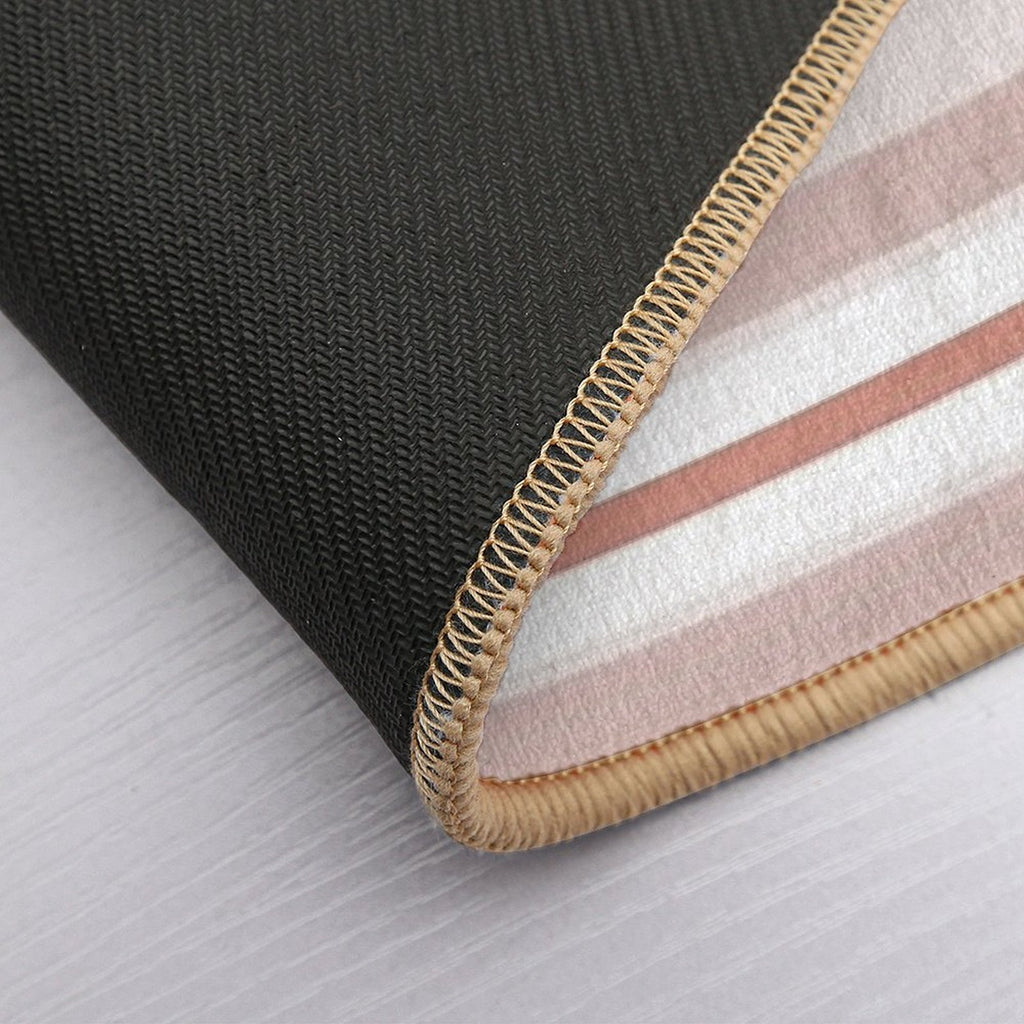 Line Art Neutral Peach  Eco-Friendly Bath Mat