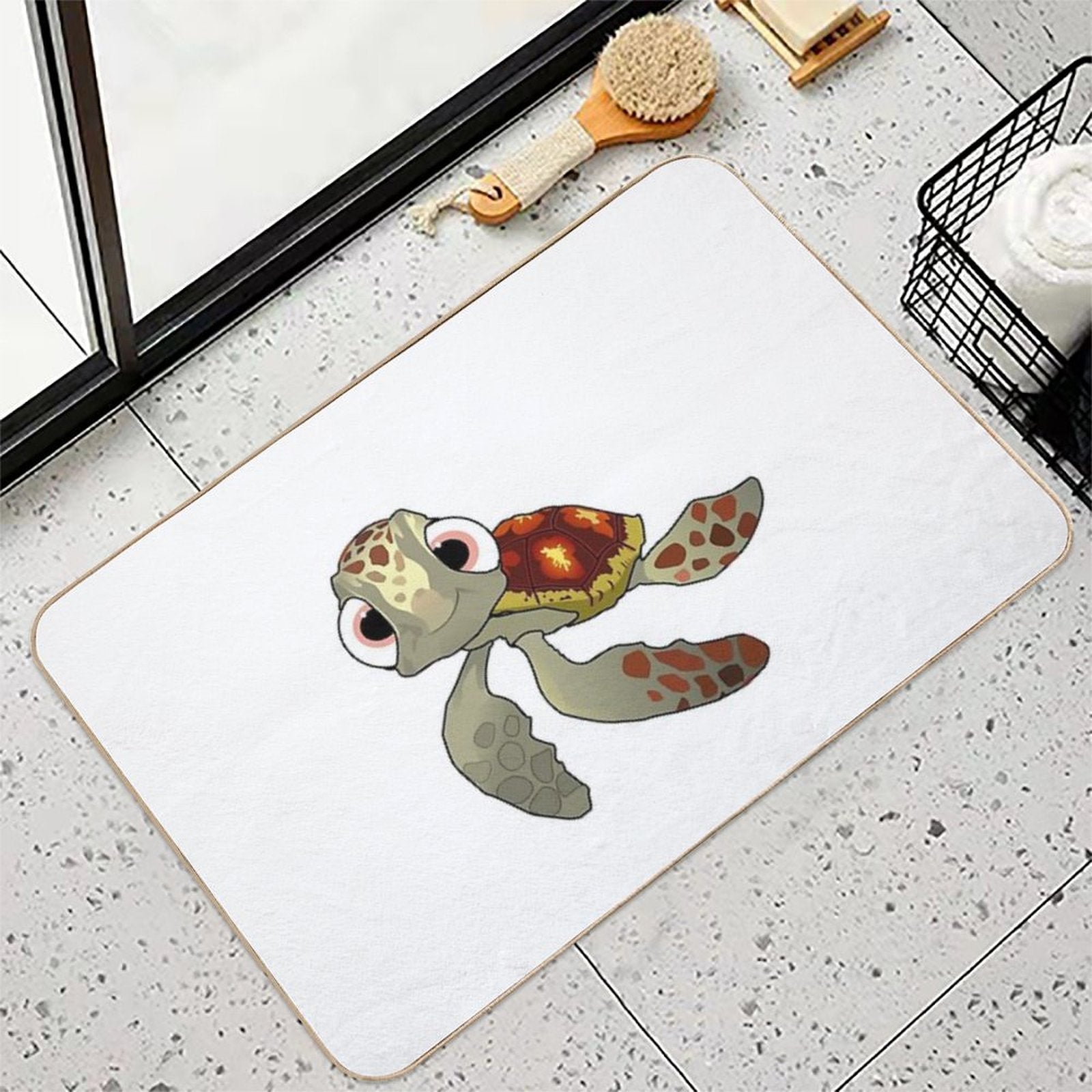 Cute Squirt Finding Nemo  Repositionable Bath Mat