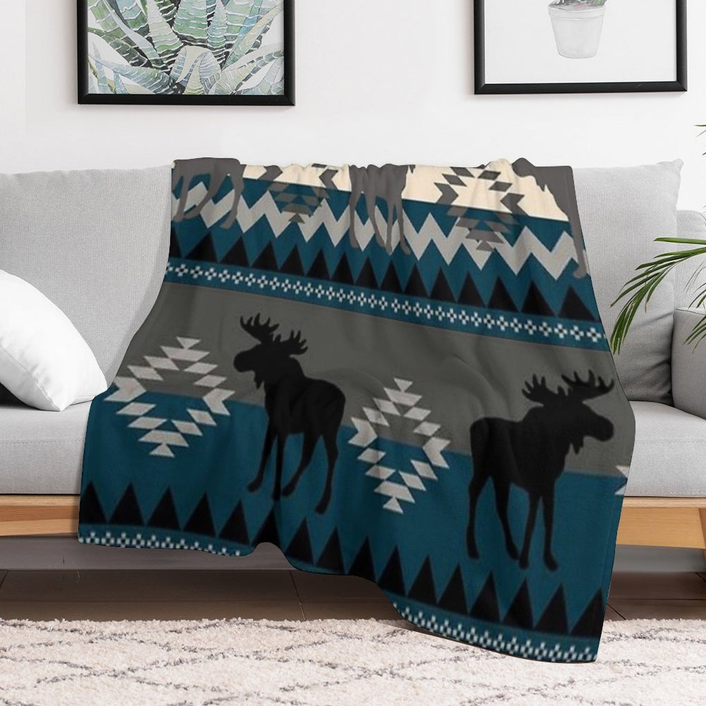 Moose Design Premium Throw Blanket