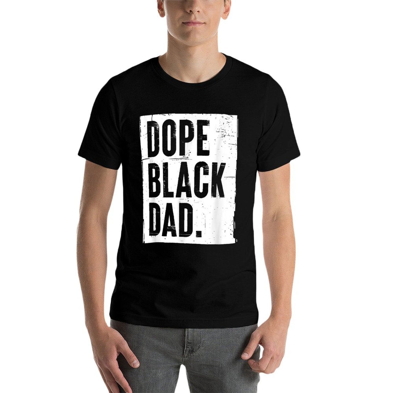 Dope Black Dad New Dad Fathers Day Gift African American Dad  Vintage-inspired T-Shirt