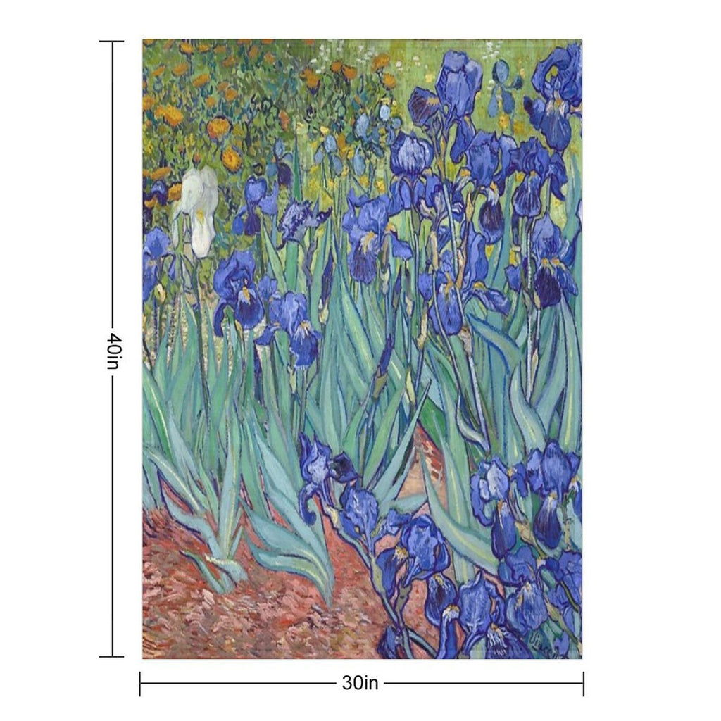 Van Gogh - Irises Anti-pilling Throw Blanket