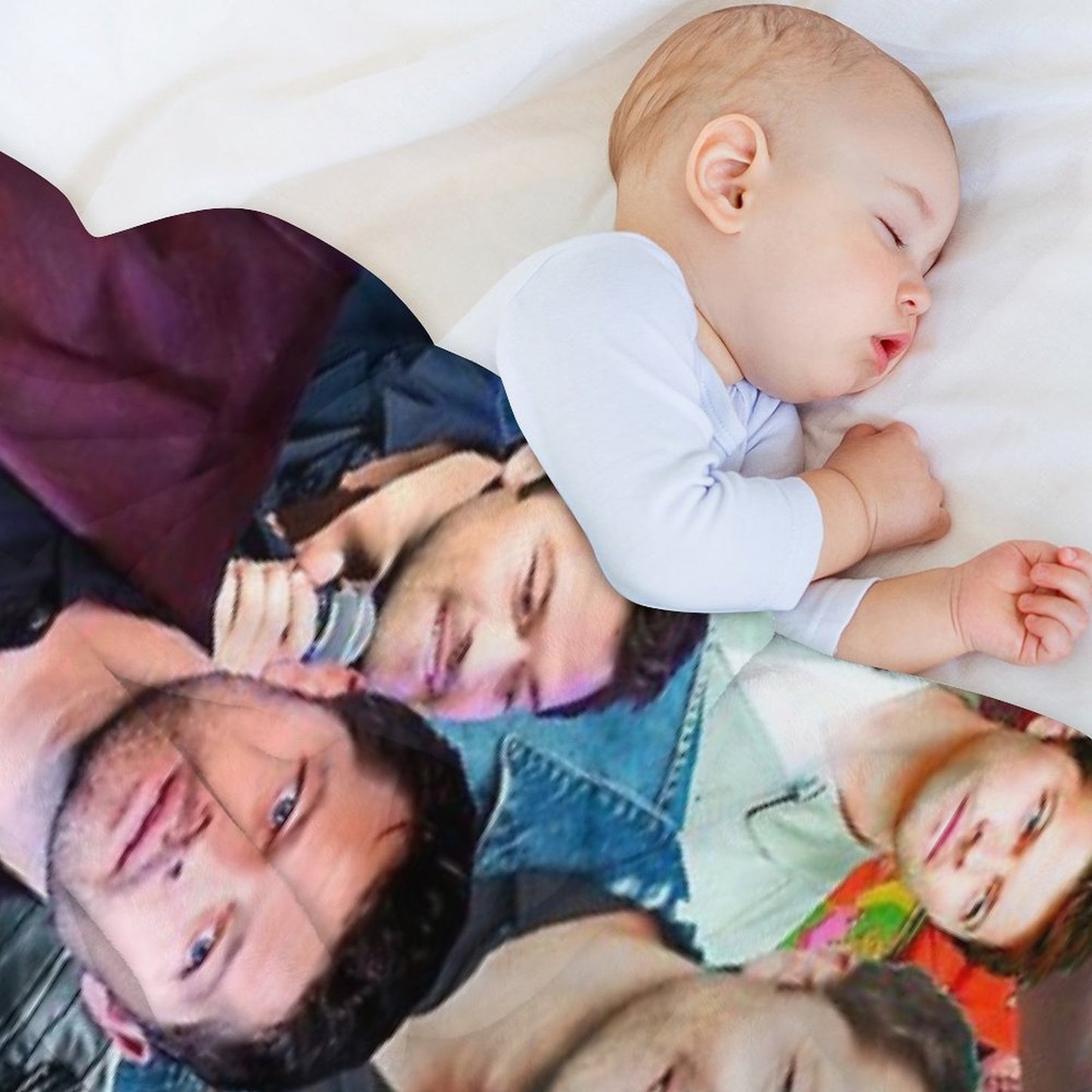 Misha Collins Photo Collage Sustainable Throw Blanket