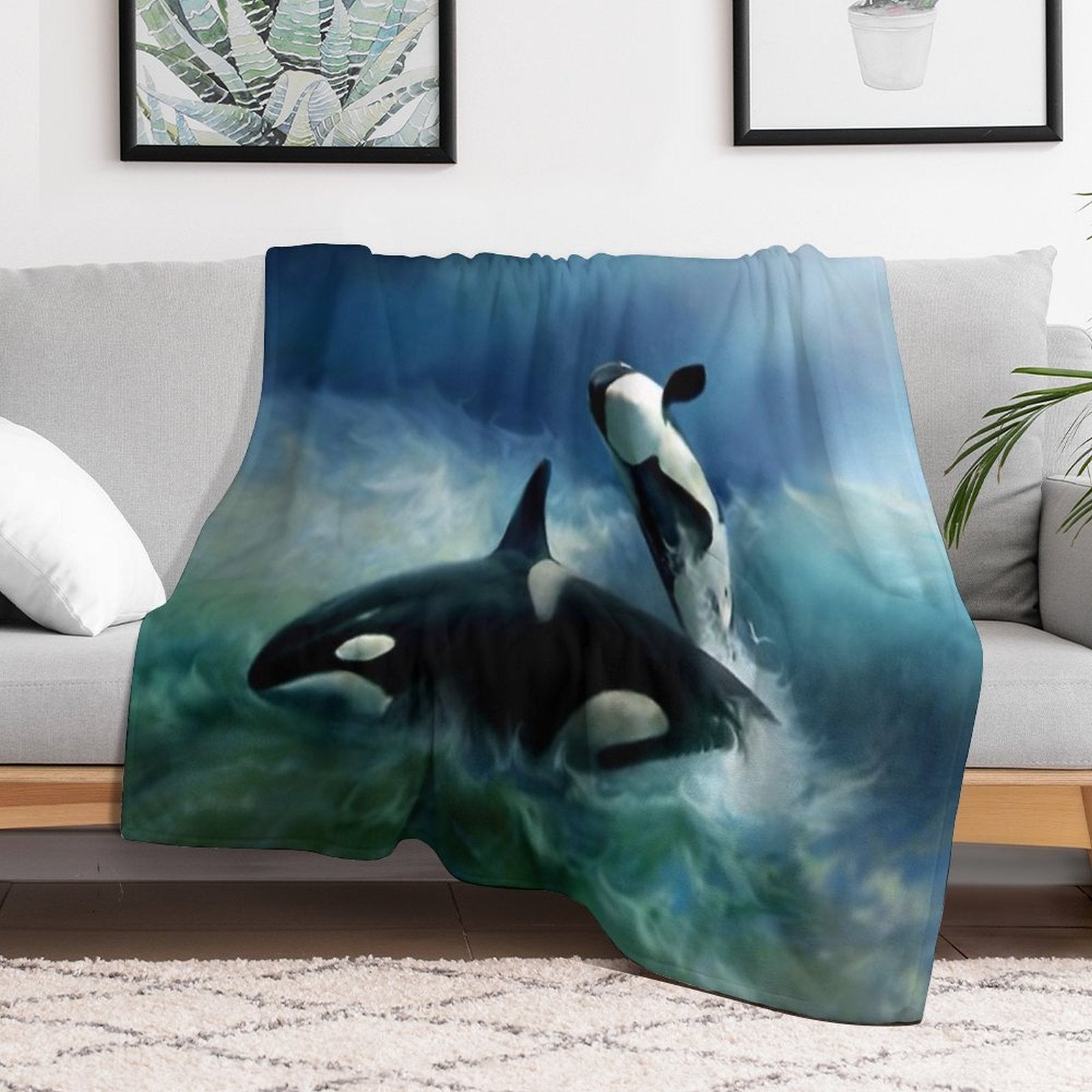 Orca Compact Throw Blanket