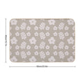 Mid Century Modern Flowers & Leaves, Cute Retro Pattern, Light Taupe  Multi-Purpose Bath Mat