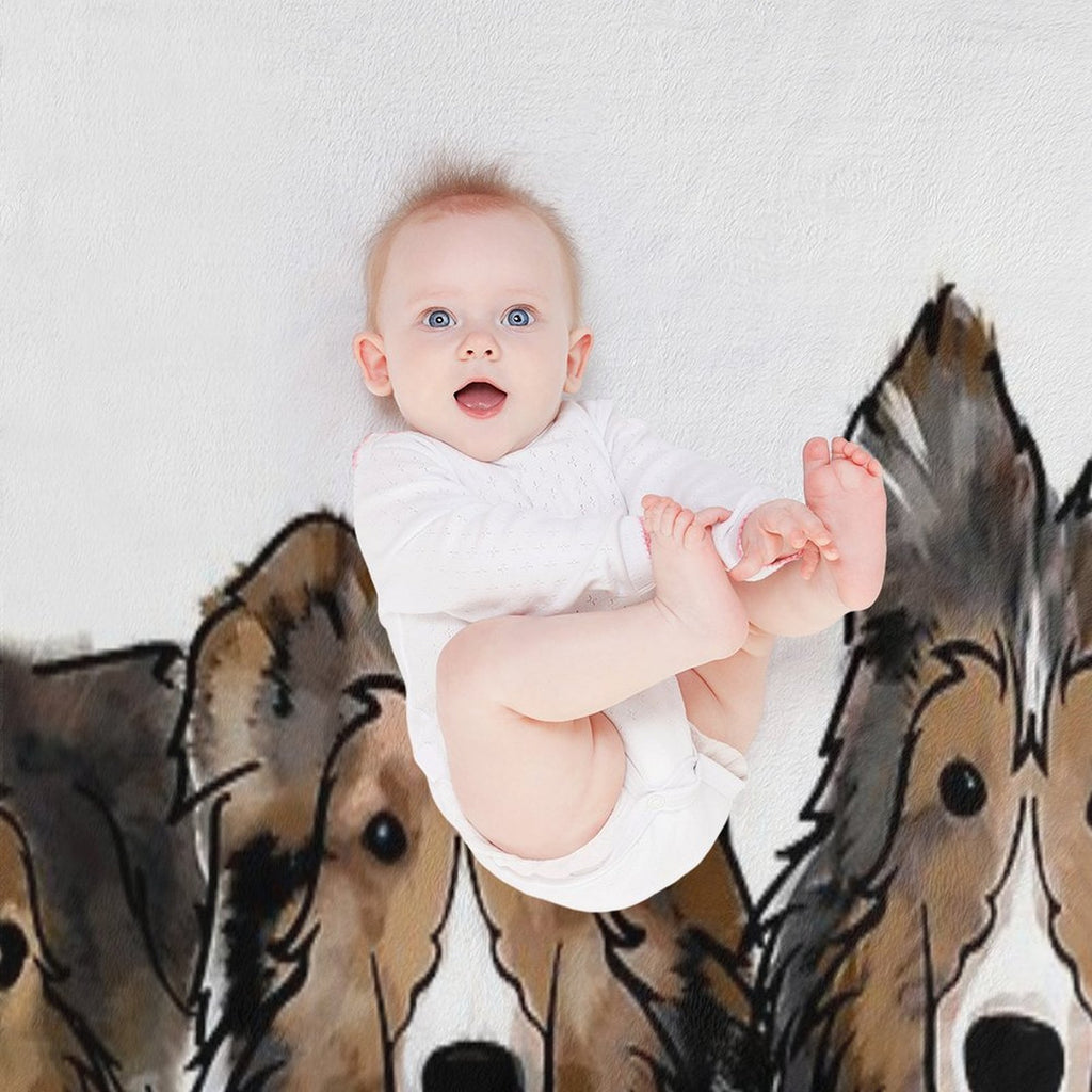 3 Shelties Sustainable Throw Blanket