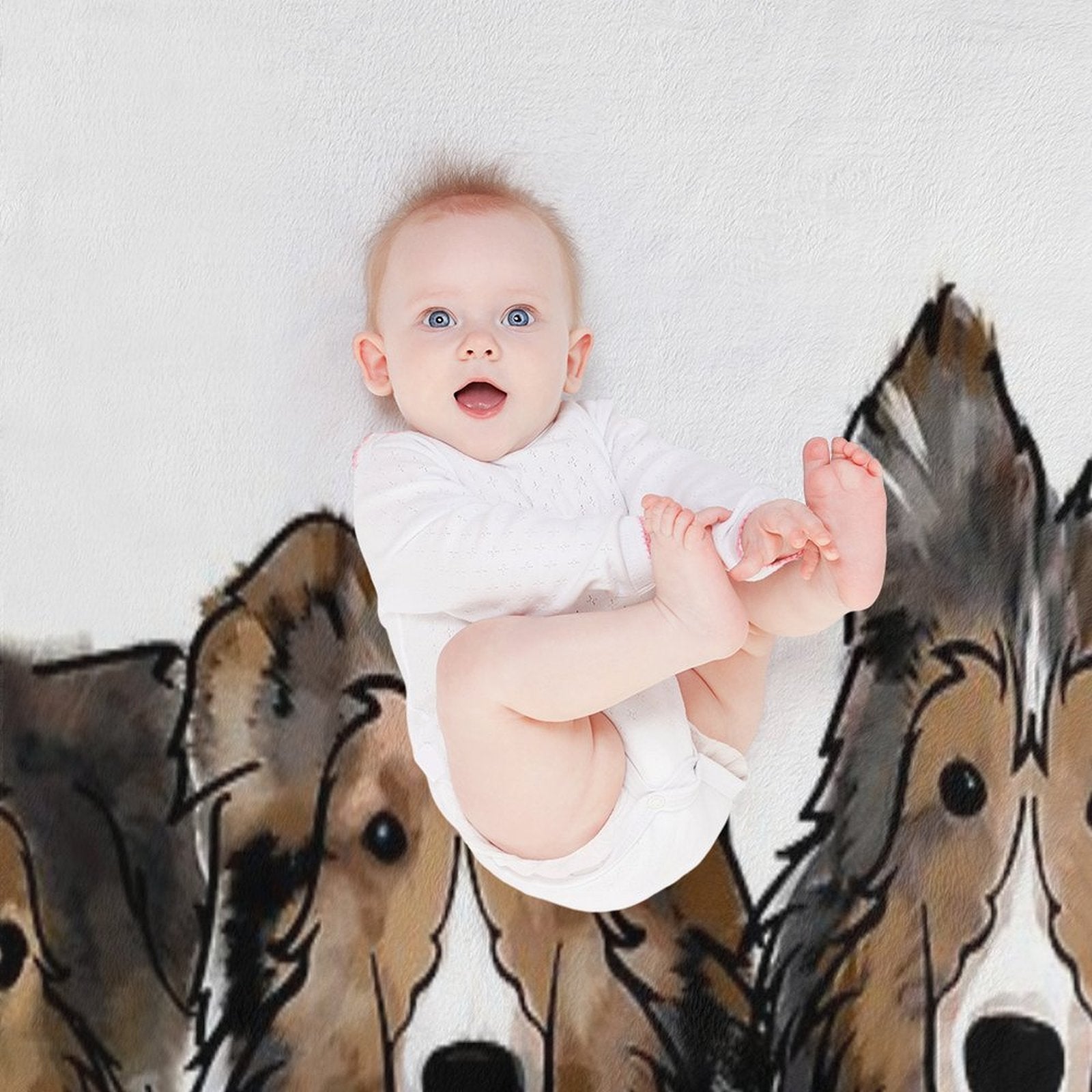 3 Shelties Sustainable Throw Blanket