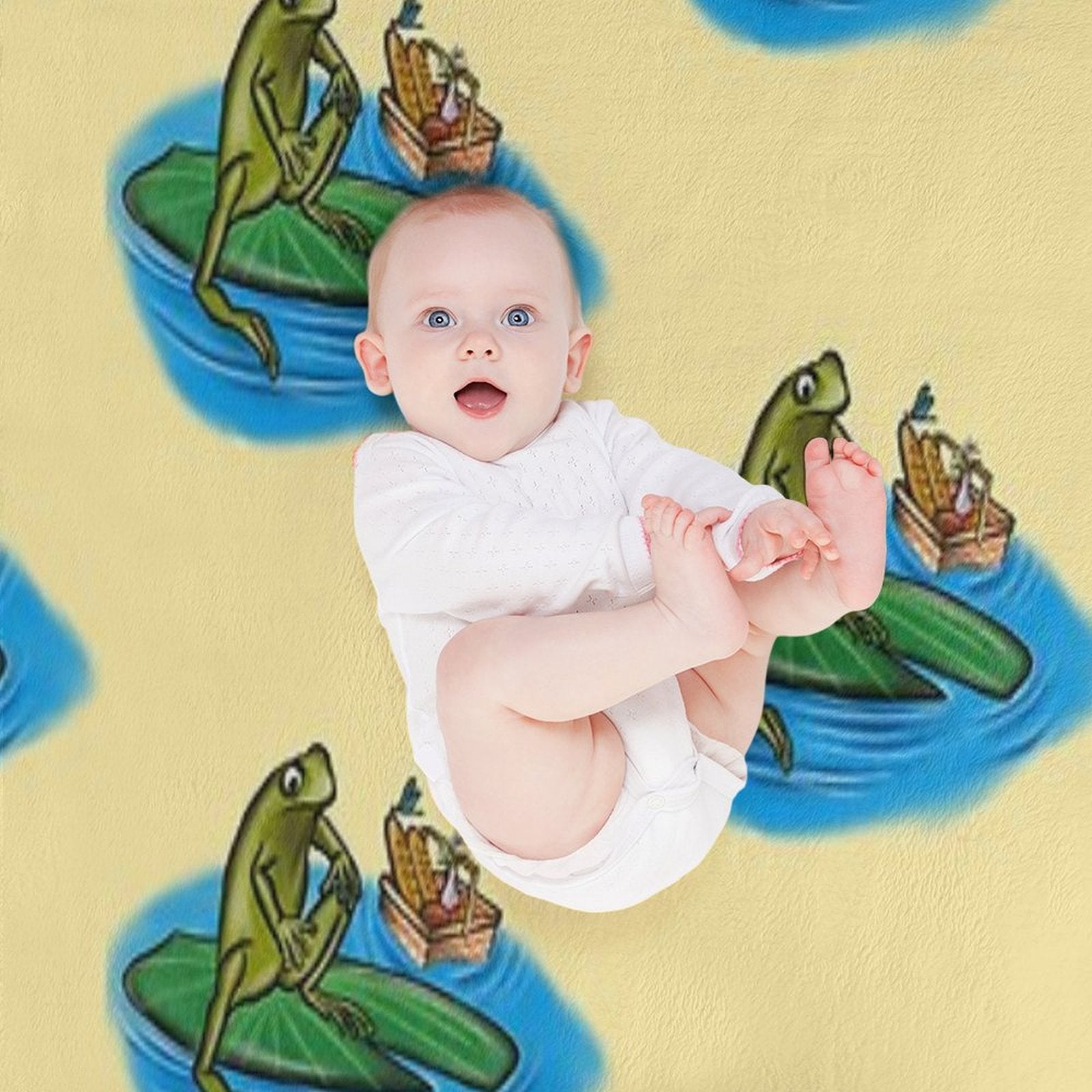 Chill Frog Anti-pilling Throw Blanket