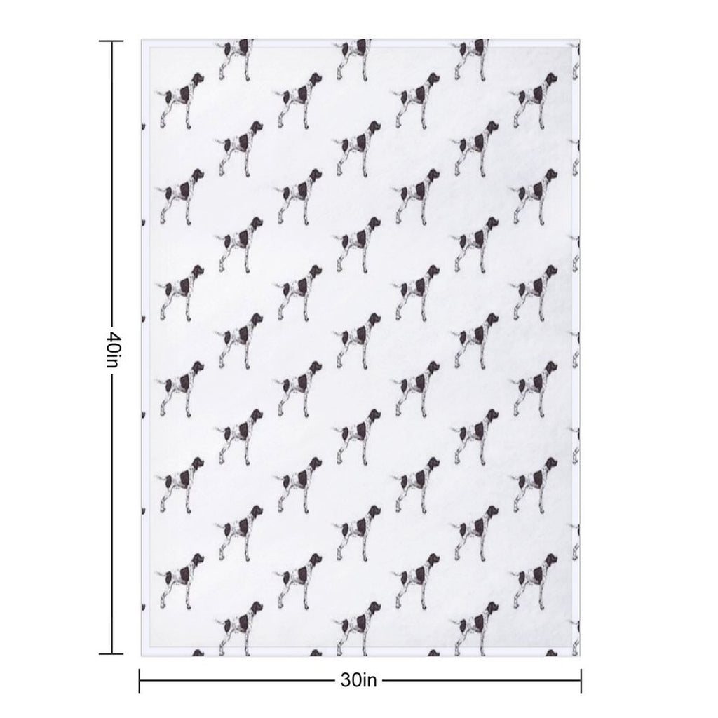 English Pointer Dog Breed Show Stack Stand Plush Throw Blanket
