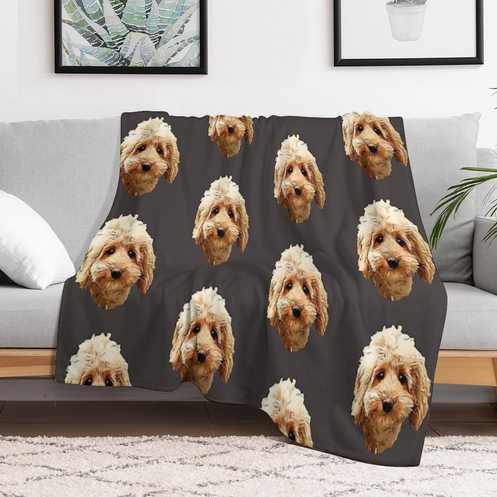 Cavapoo Cockapoo Doodle Cuteness Velvety-soft Throw Blanket