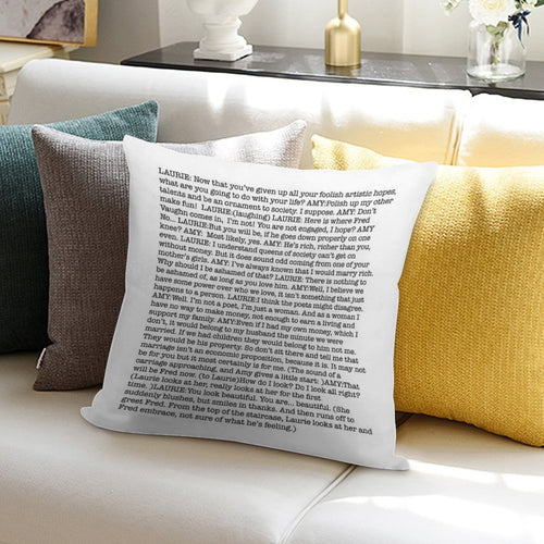 Amy March's Economic Proposition Speech Soft Washable Throw Pillow