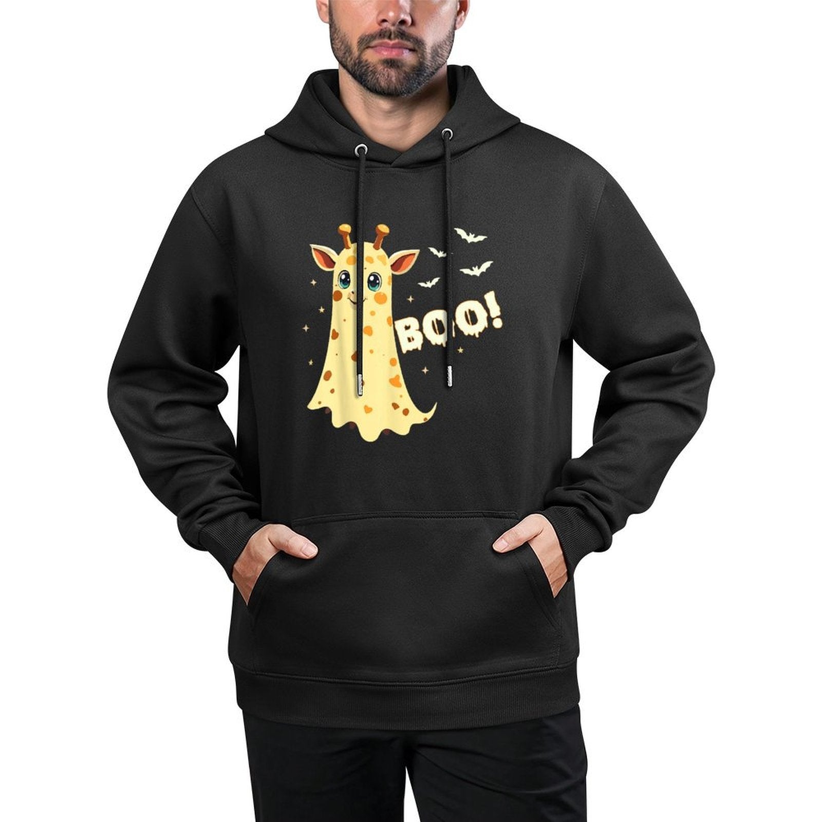 Boo Giraffe Halloween Costume Men Women Kids Shrink-Resistant Hoodie