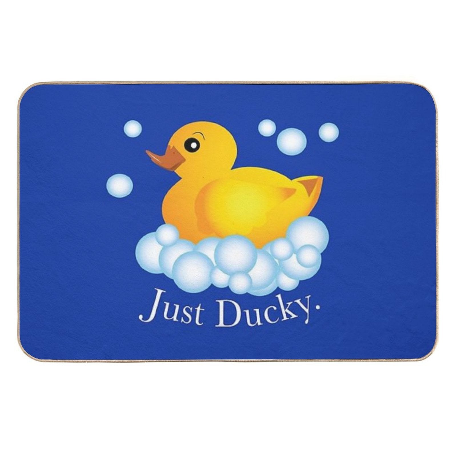 Just Ducky Rubber Duck And Bubbles Design  Odorless Bath Mat
