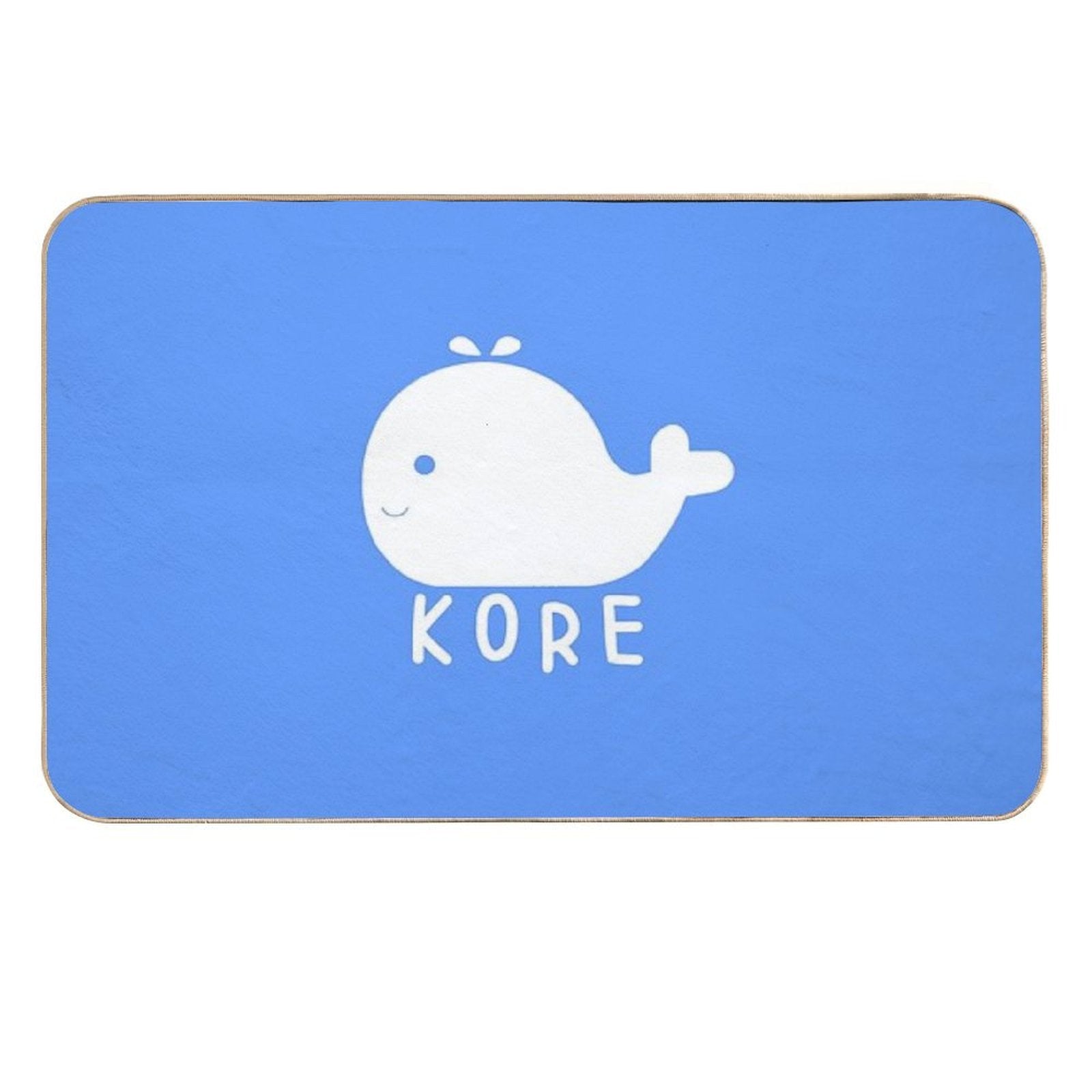 White Kore Whale  Versatile Bath Mat