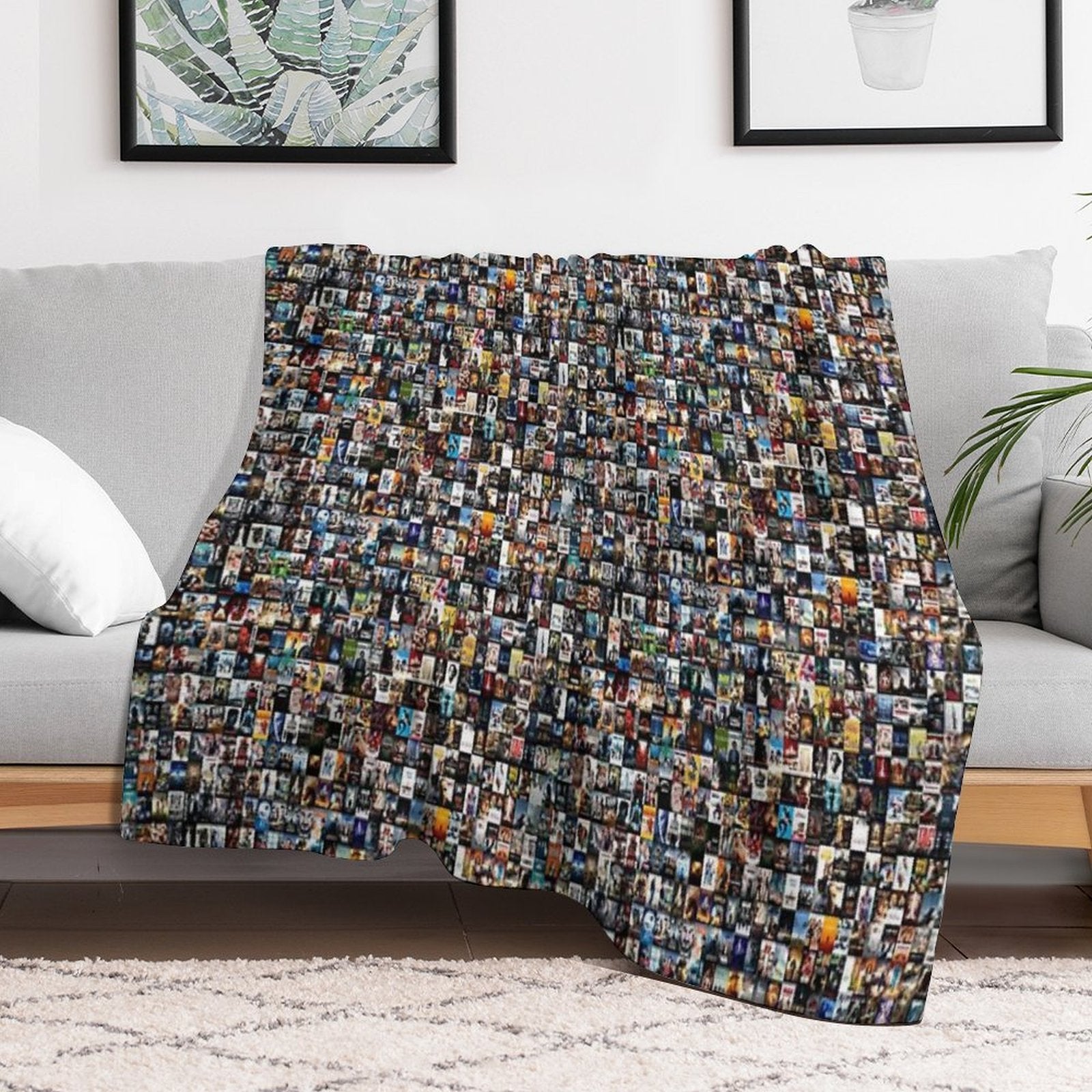 Movie Poster Montage Travel-friendly Throw Blanket