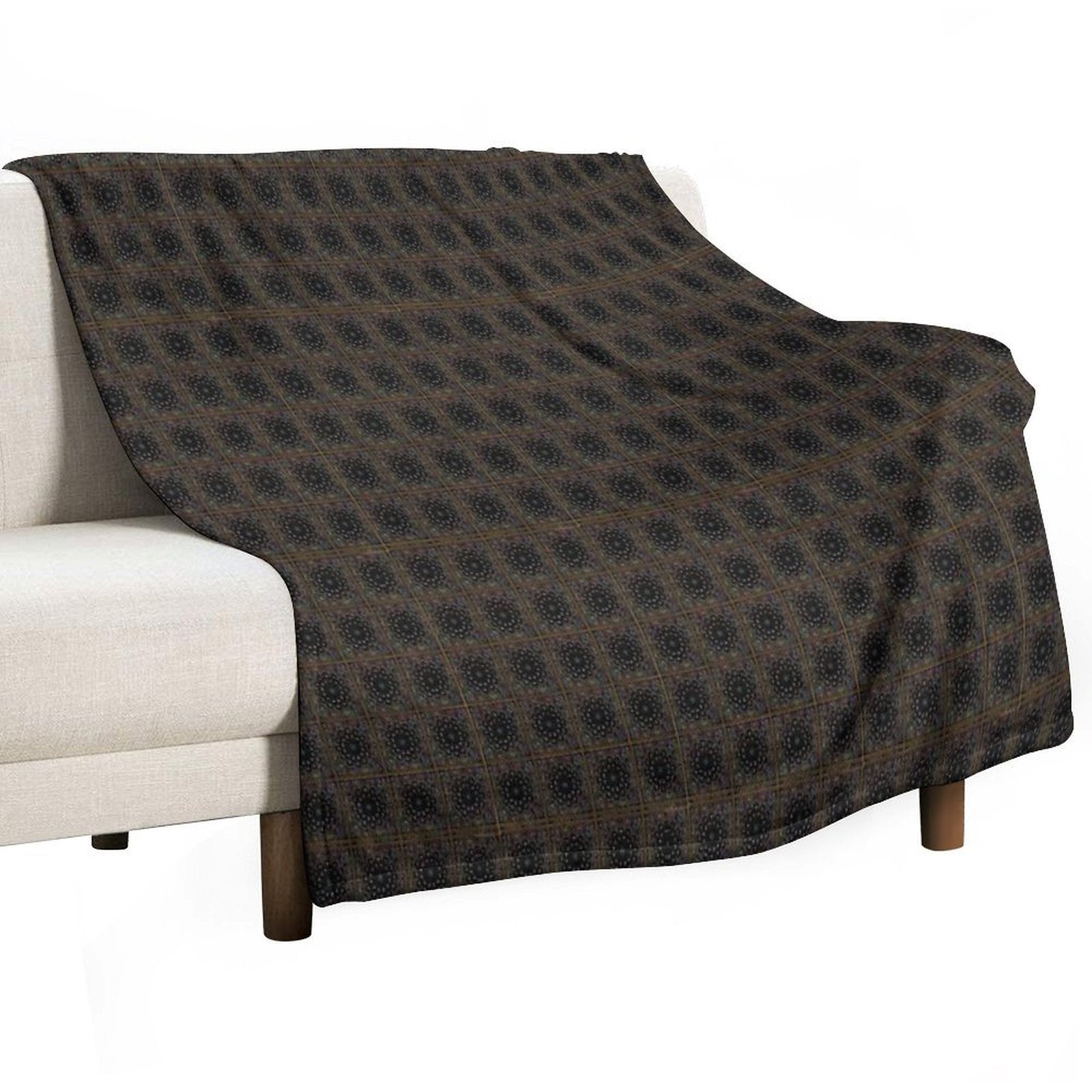 Black Colourful Multi-functional Throw Blanket