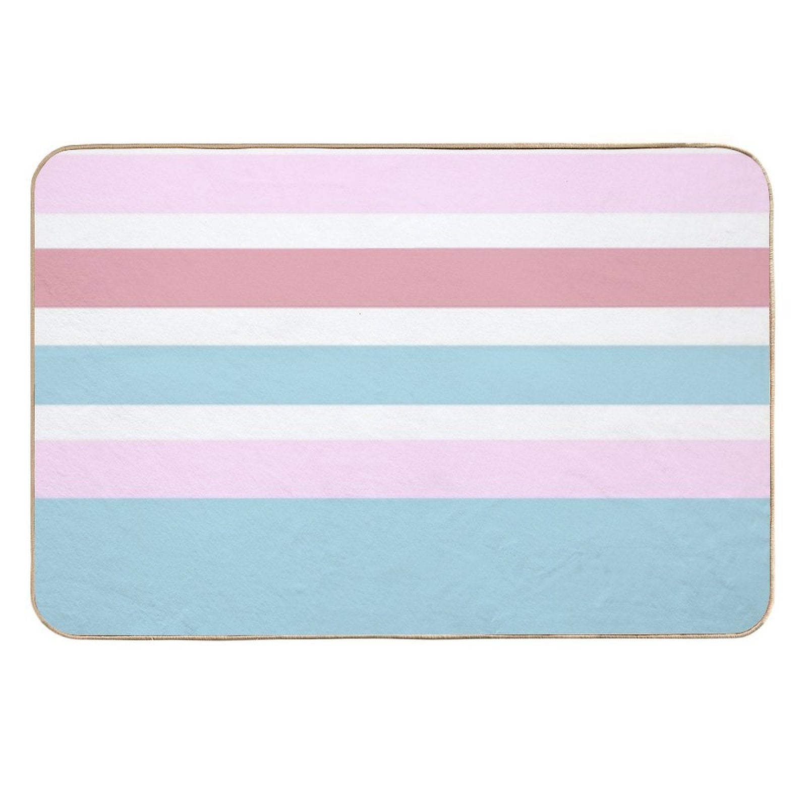 Peppermint And Strawberry Gum Stripes  Absorbent Bath Mat