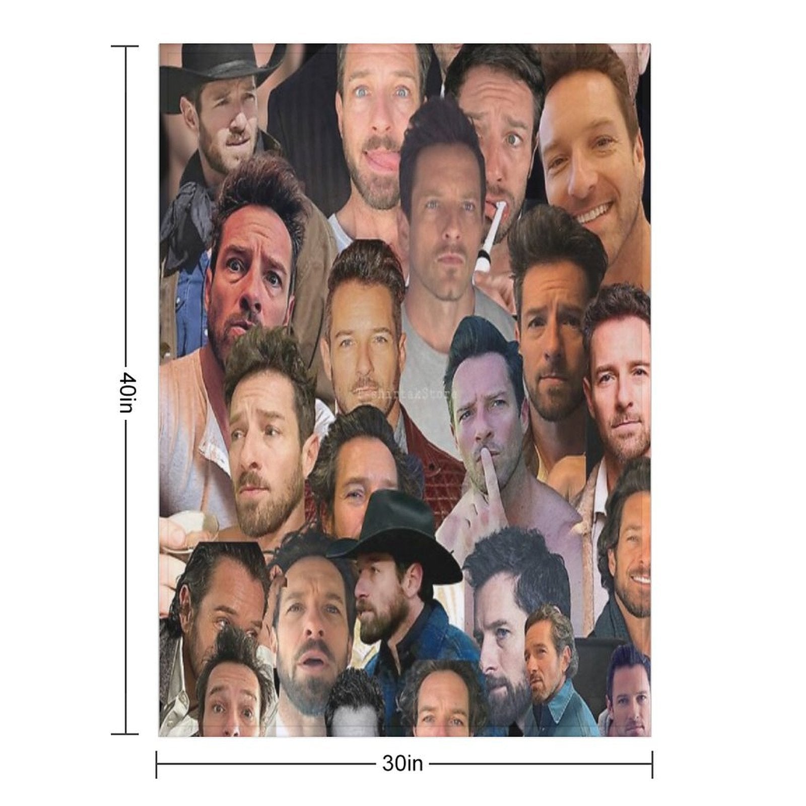 Ian Bohen Photo Collage Easy Care Throw Blanket
