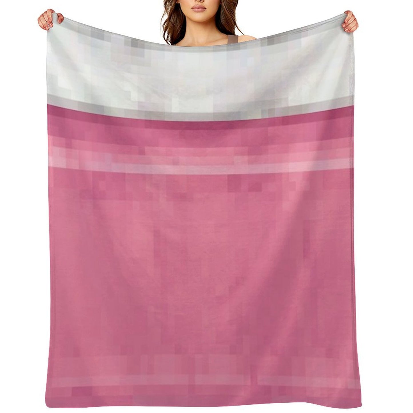 Minecraft Pink Pixel Bed Lightweight Throw Blanket