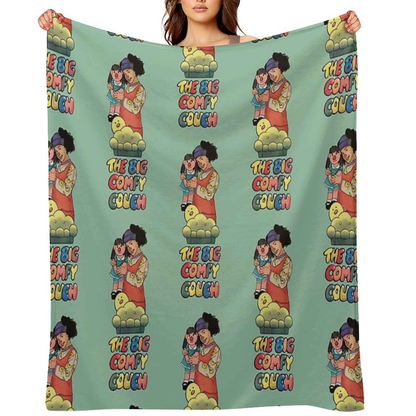 Loonette And Molly (The Big Comfy Couch) Machine-washable Throw Blanket