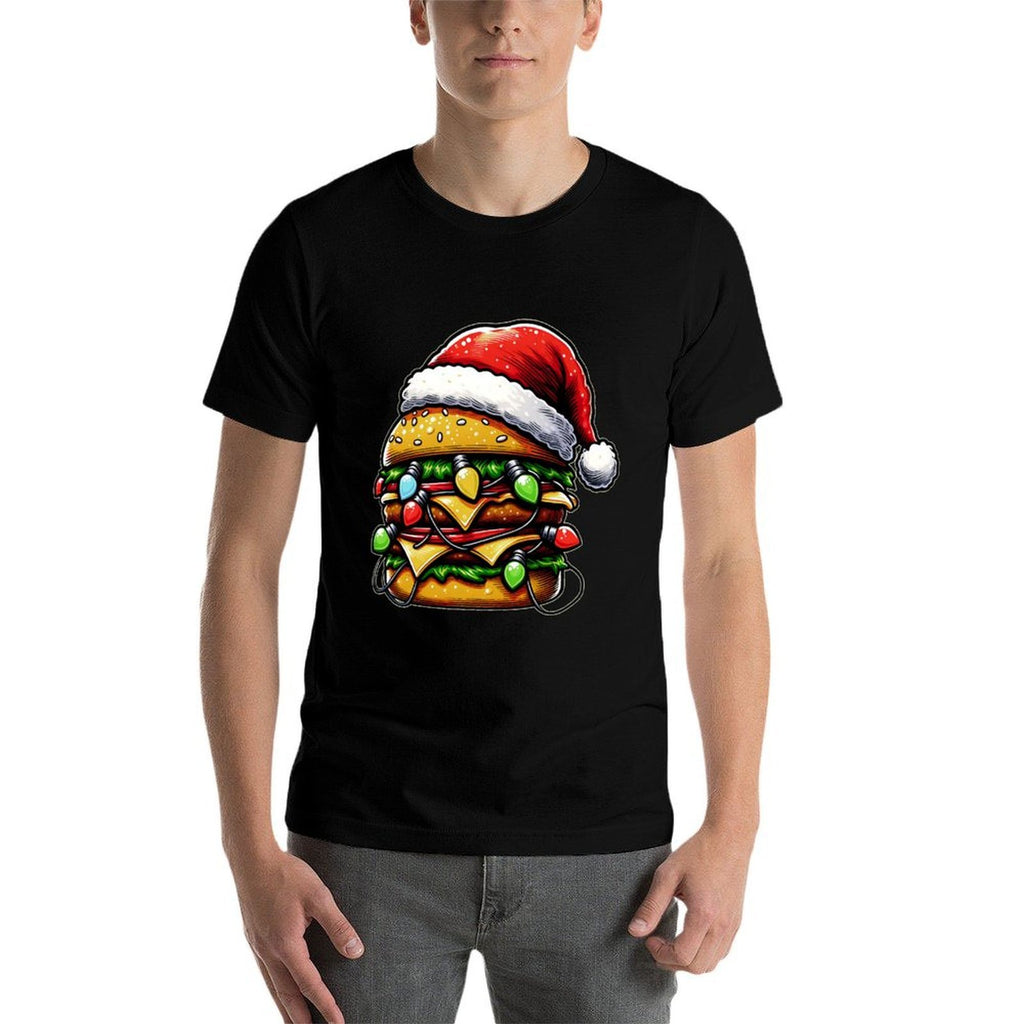 Cheeseburger Hamburger Christmas Hat Xmas  Odor-resistant T-Shirt