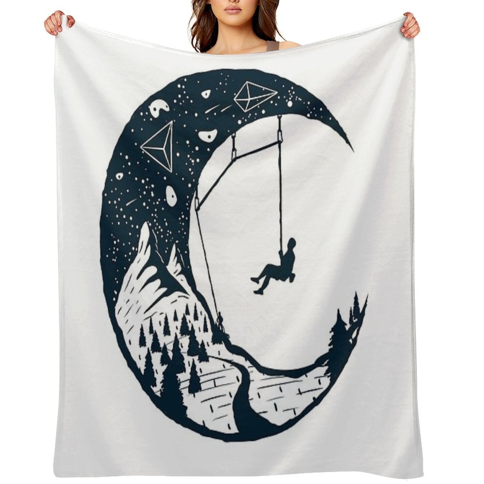 Climber's Sky  Climbing Machine-washable Throw Blanket