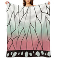 Demon Slayer Kocho Shinobu Japanese Pattern WAGARA of Butterfly Pattern Design. Velvety-soft Throw Blanket