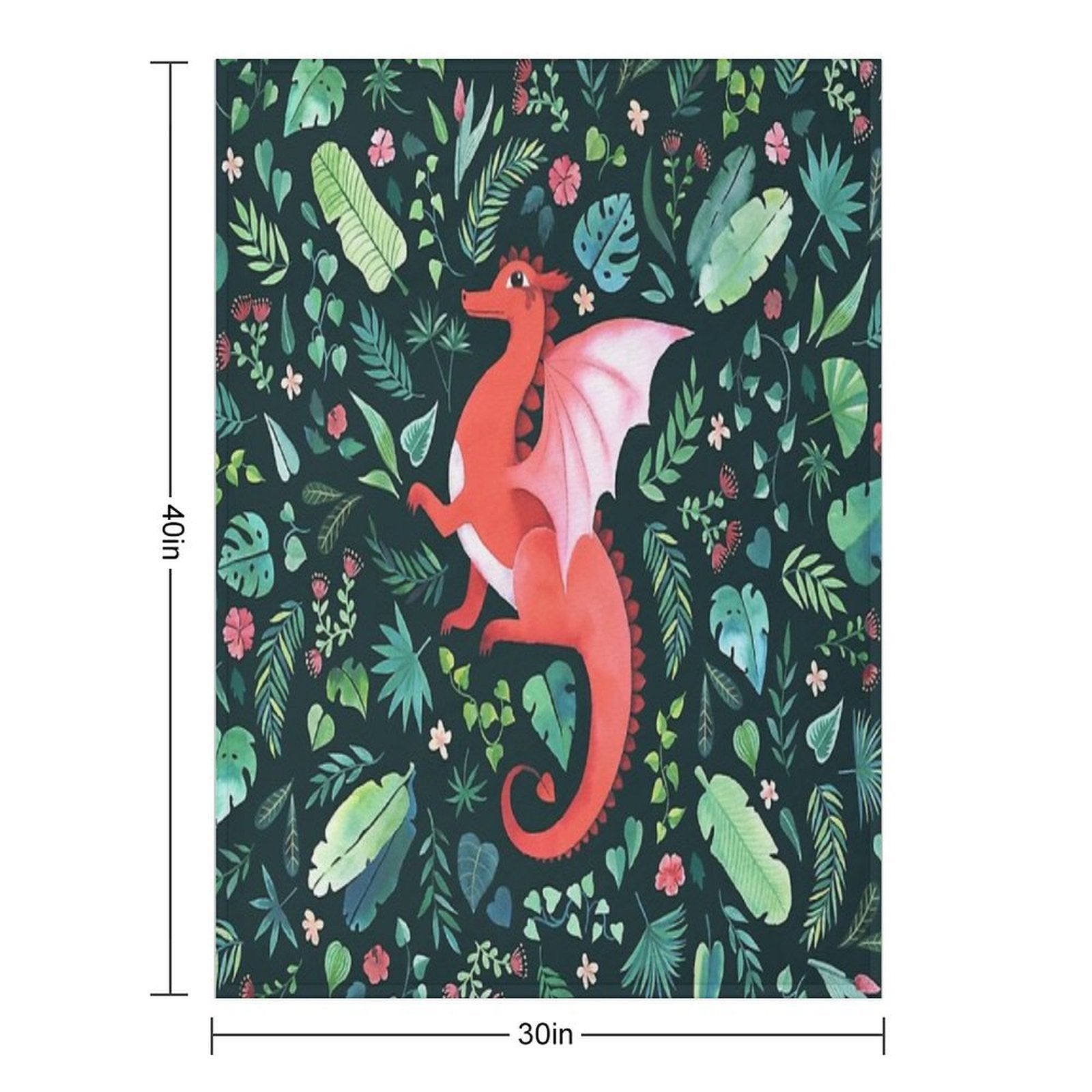 Tropical Dragon Shrink-resistant Throw Blanket