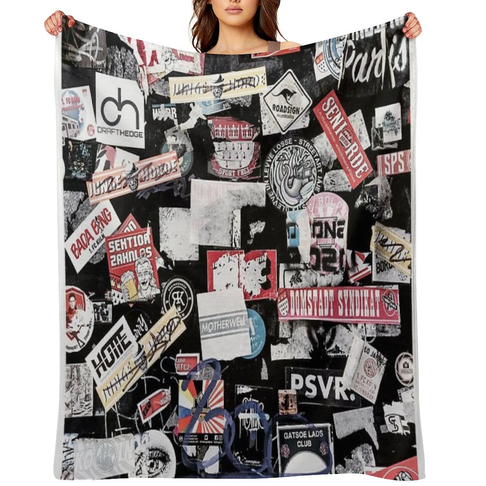 Street Stickers Lightweight Throw Blanket