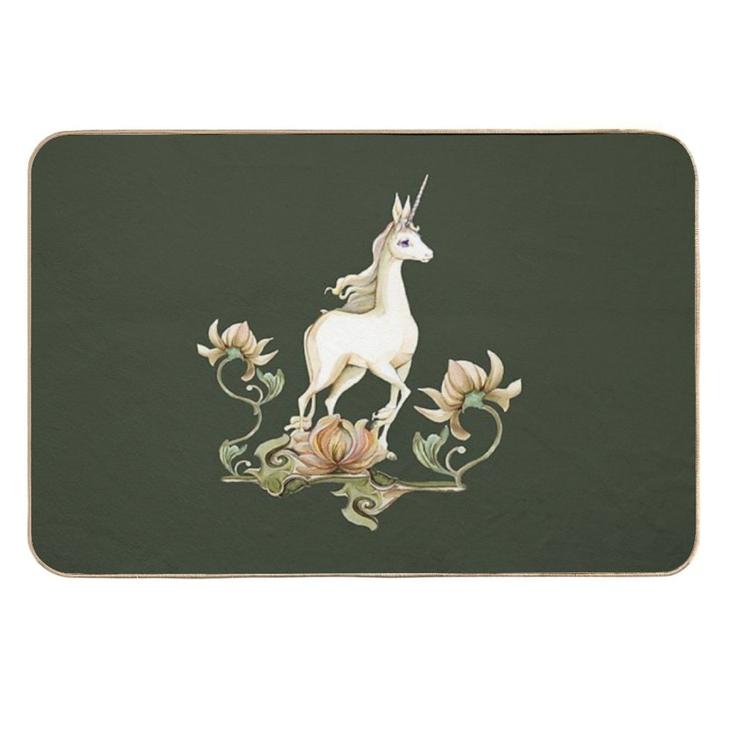 Last Unicorn - Flower Garden  Eco-Friendly Bath Mat
