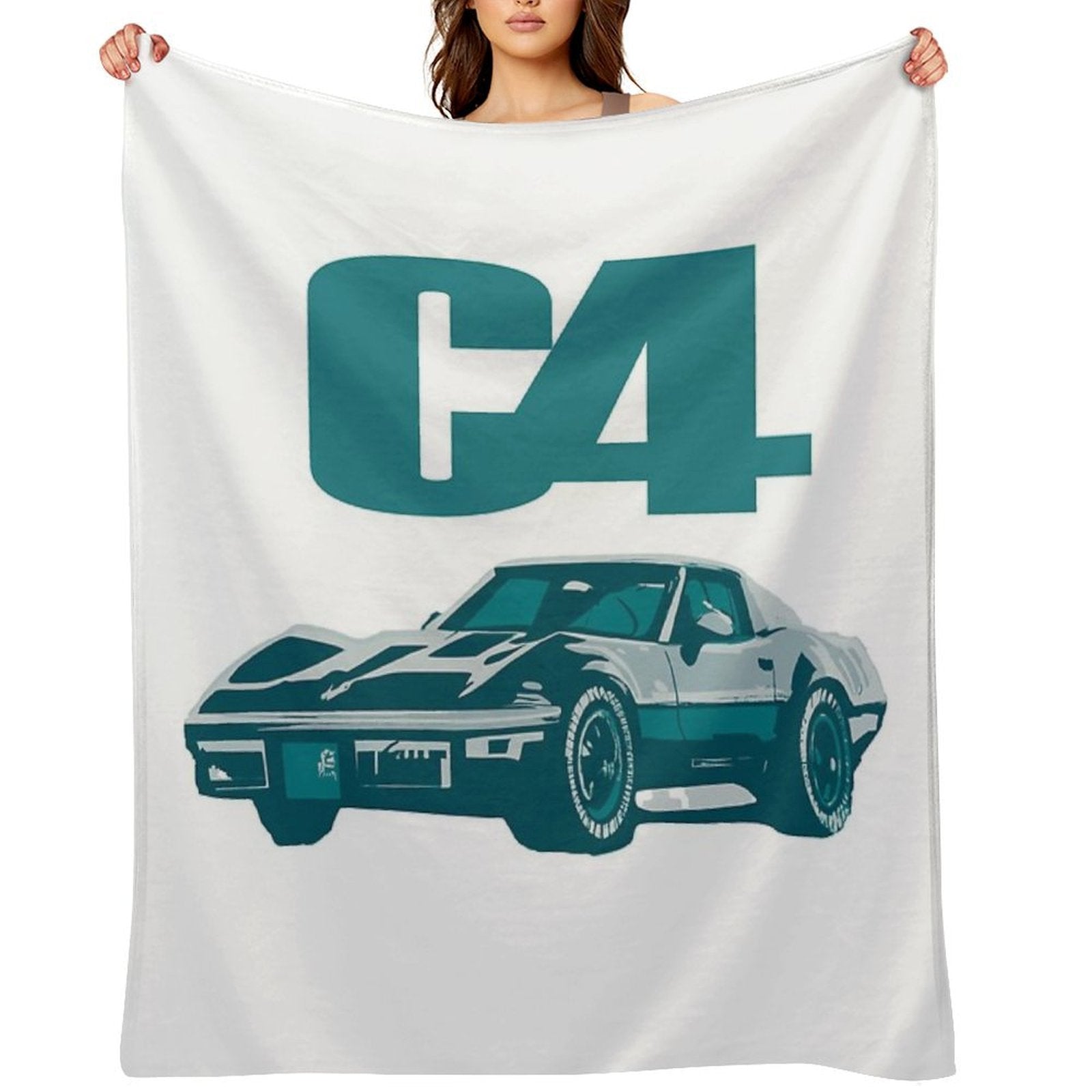 C4 Corvette Design Durable Throw Blanket