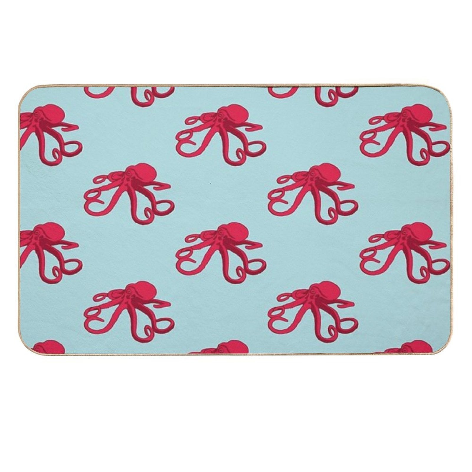 Red Octopus  Absorbent Bath Mat