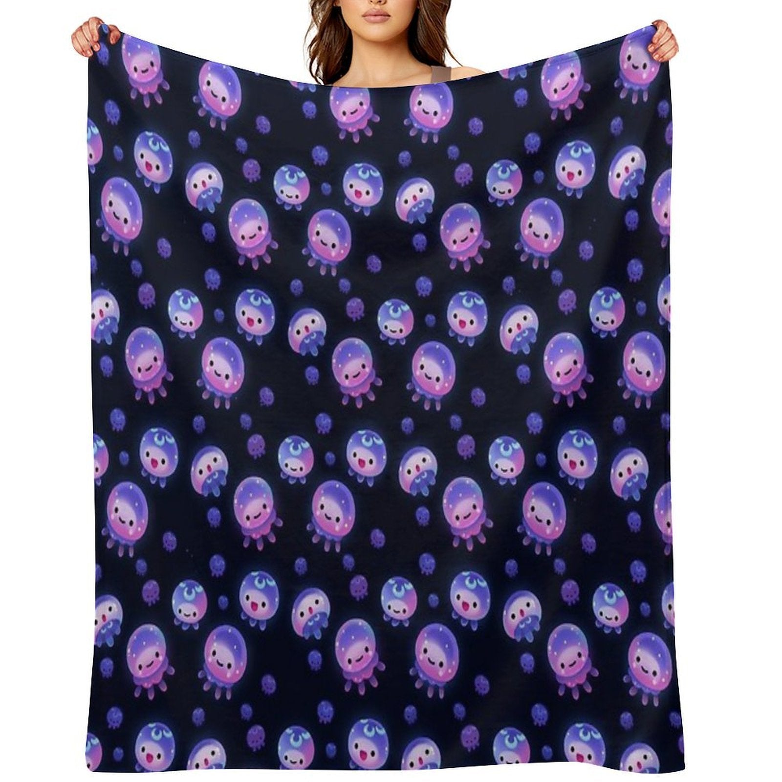 Baby Jellyfish Easy Care Throw Blanket