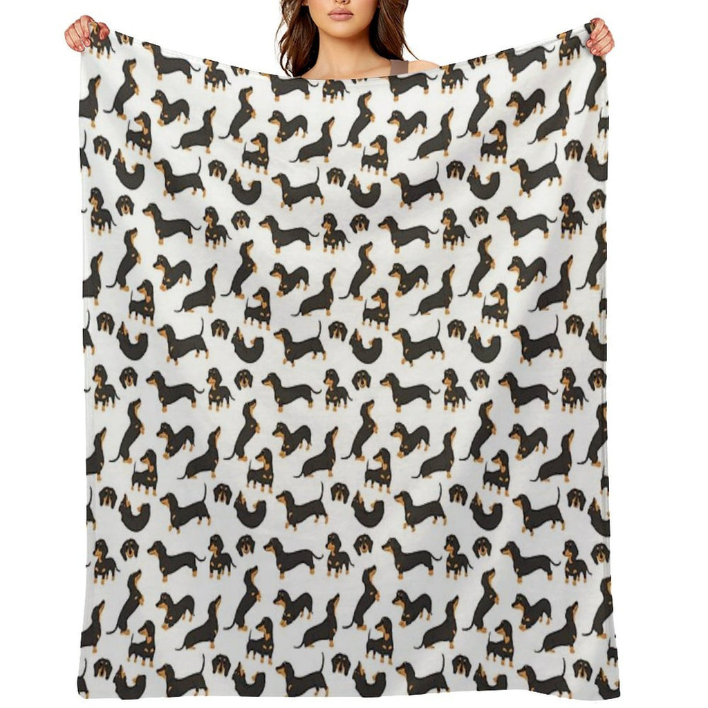 Cute Dachshund Dogs Durable Throw Blanket