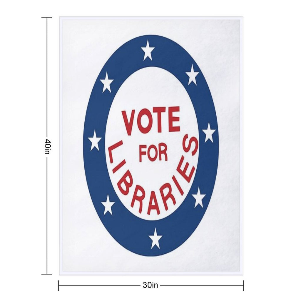 Vote for Libraries Sustainable Throw Blanket