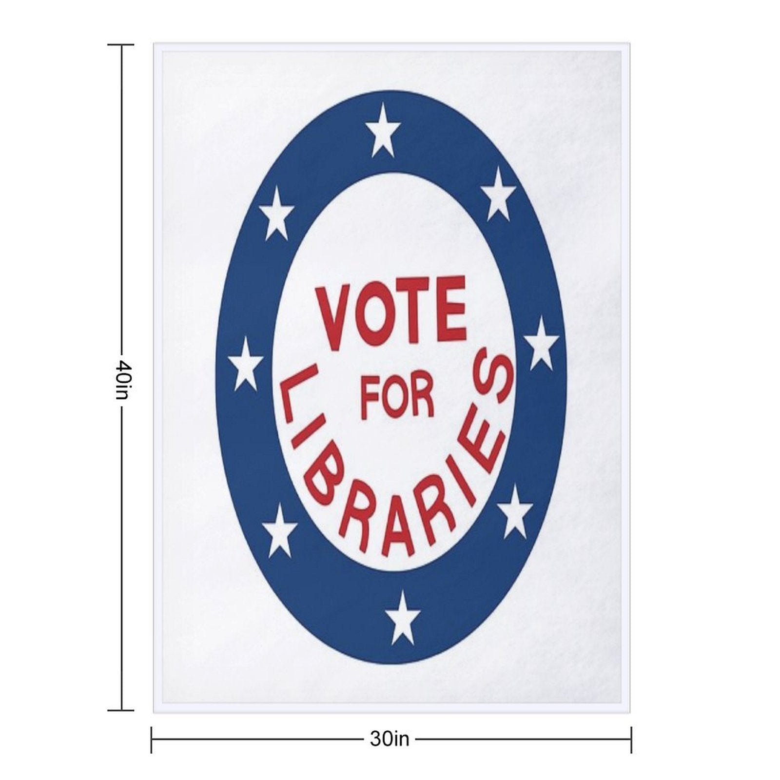 Vote for Libraries Sustainable Throw Blanket