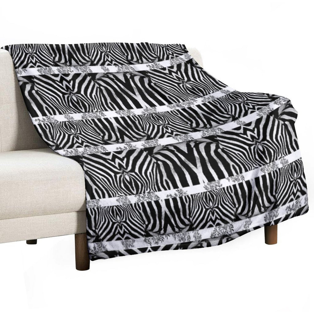 Zebra Stripes Pattern Sustainable Throw Blanket