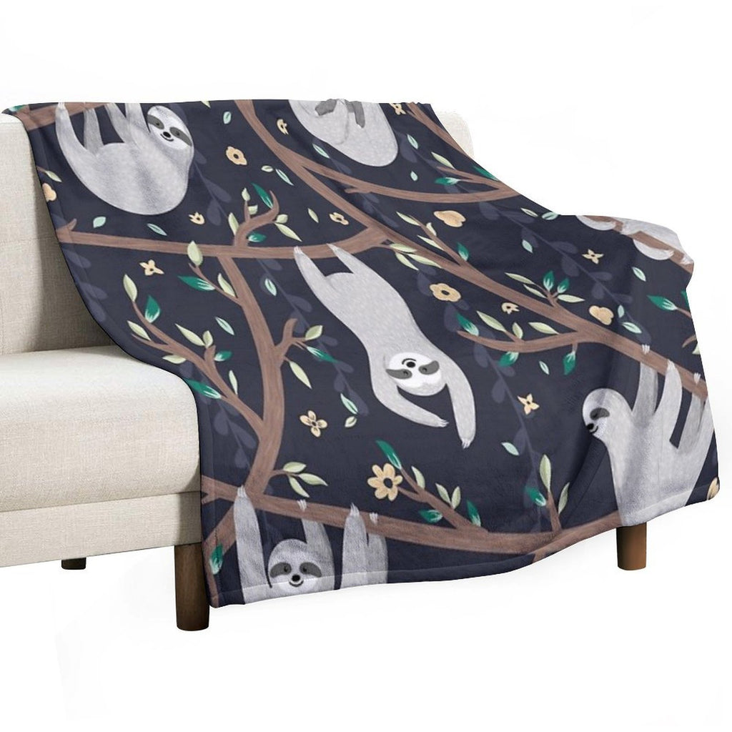 Cute Sloths Premium Throw Blanket