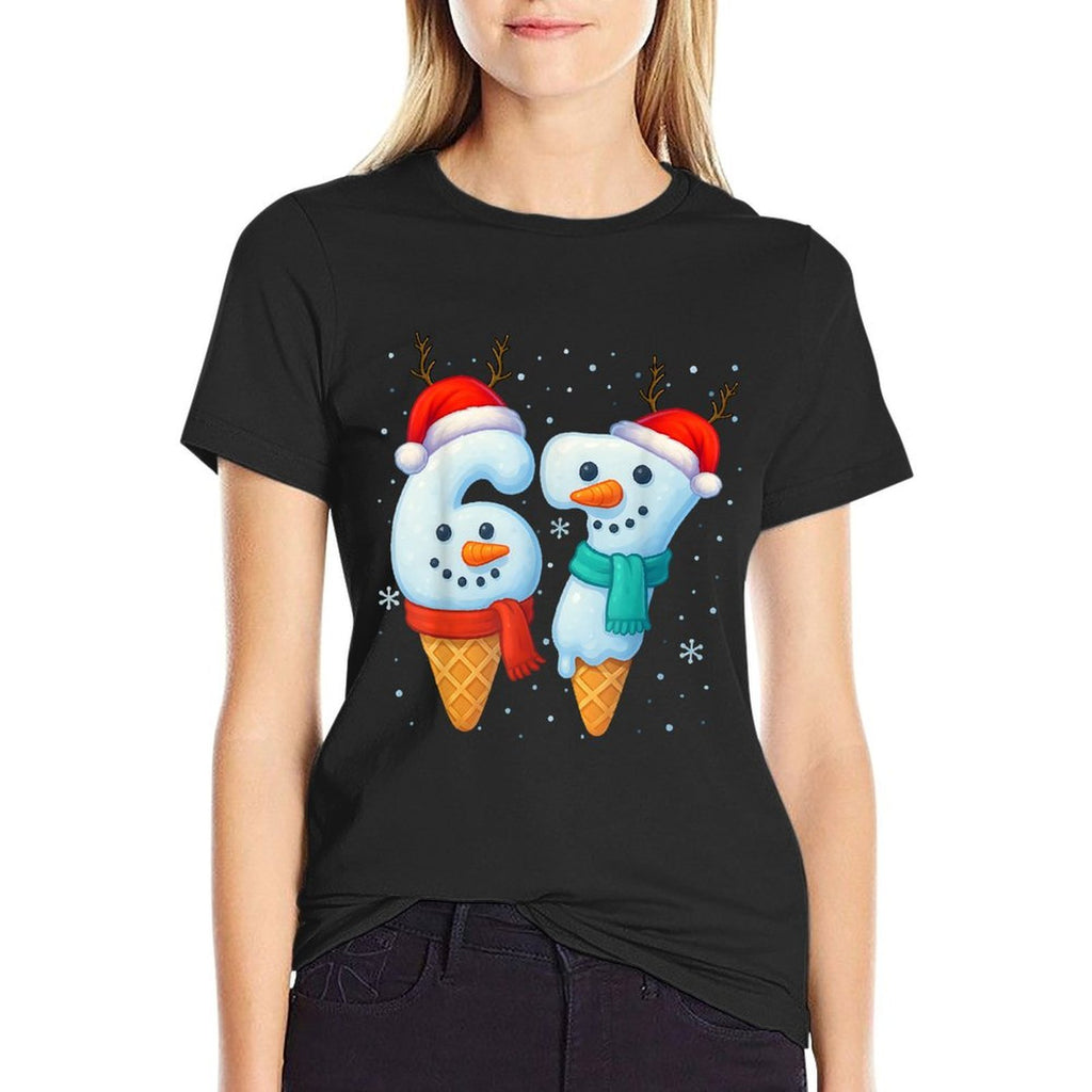 67 Meme Six Seven for Kids Women Men Boys Girls Christmas  Cotton T-Shirt