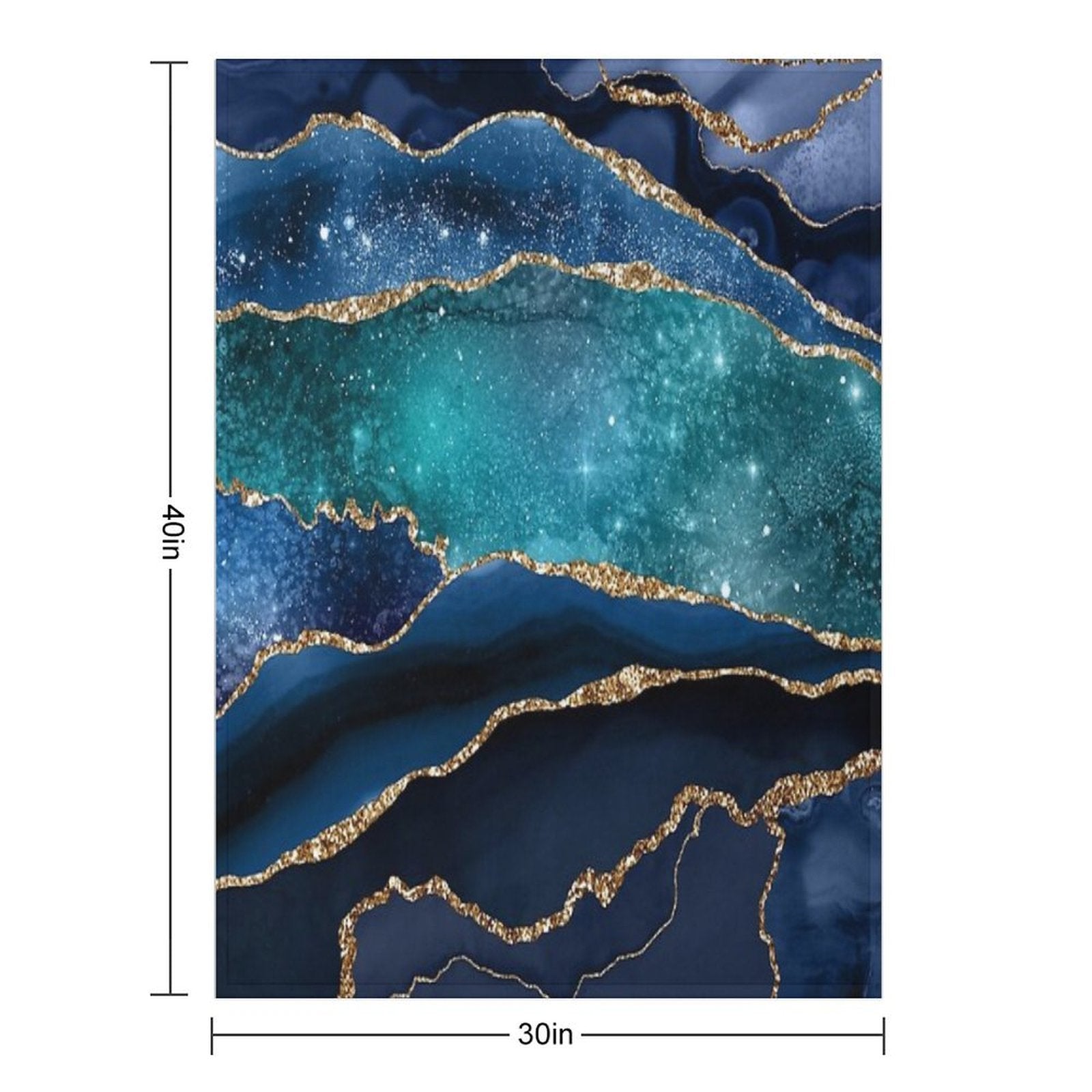 Glamour Milky Way Faux Marble Galaxy Compact Throw Blanket